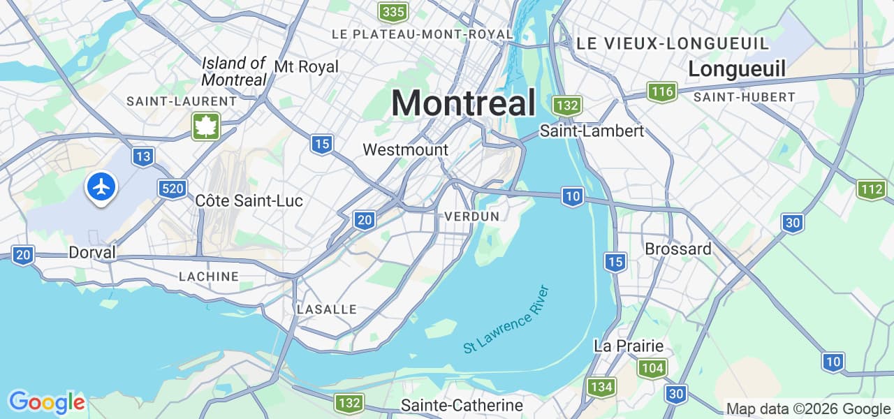 Aerial view of Montréal, Québec