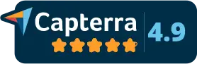 Rating of 4.9 on Capterra